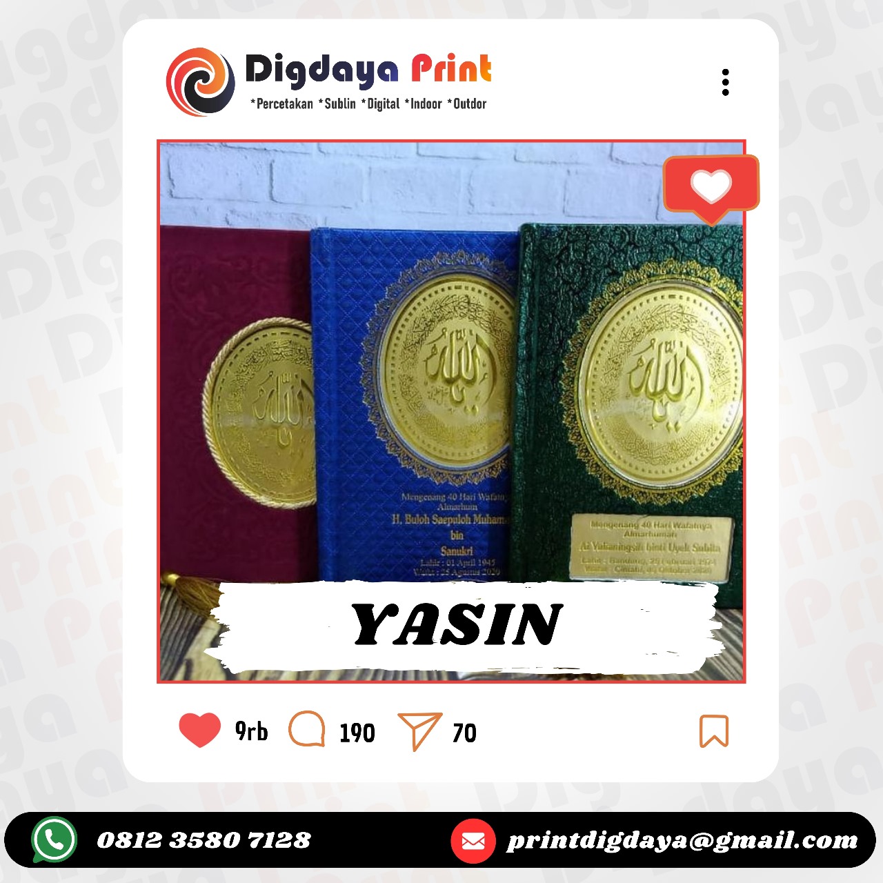Cetak Buku Yasin